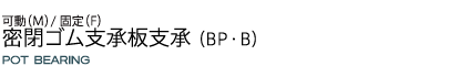 密閉ゴム支承板支承(BP・B)